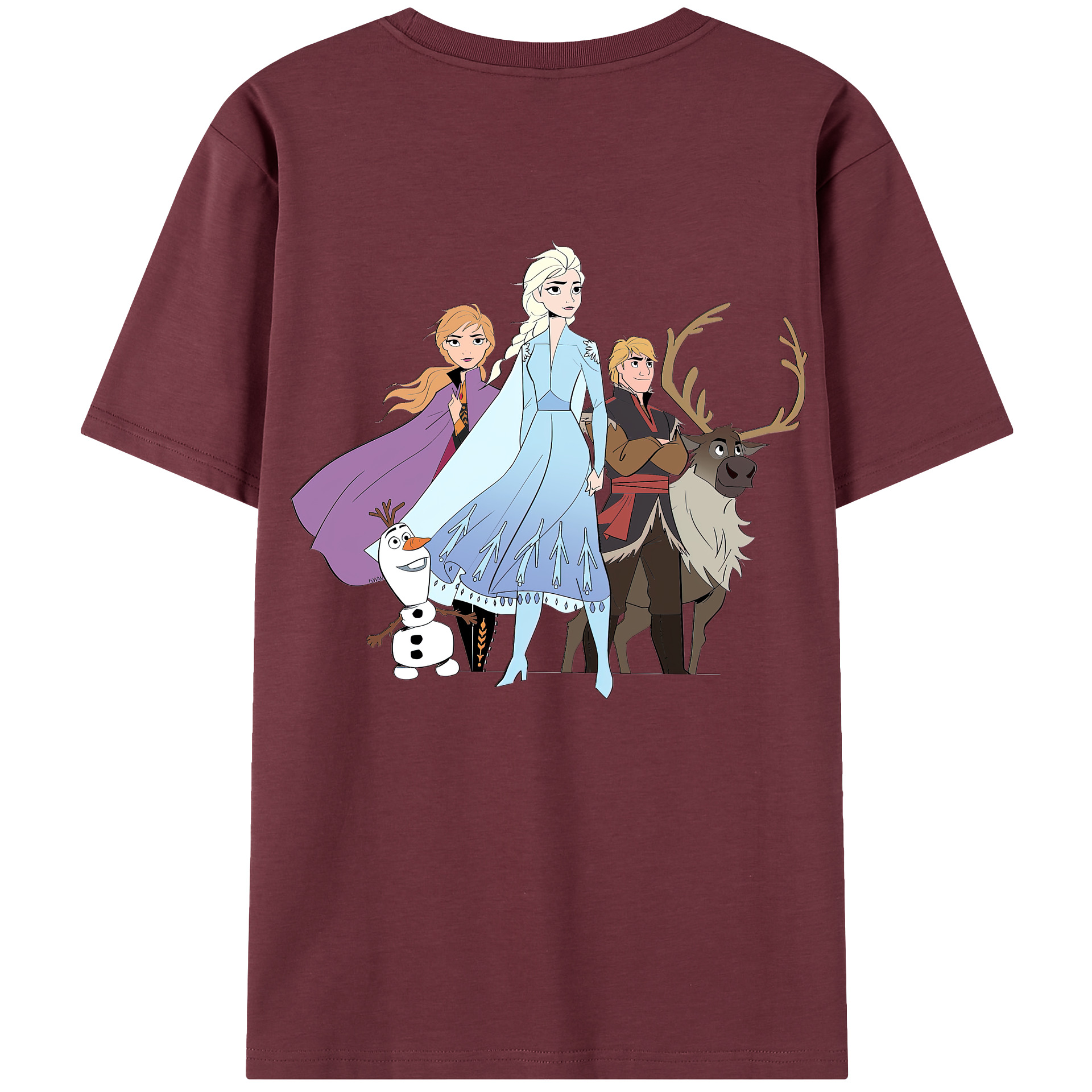 （画像用） アナと雪の女王 アンナ エルサ Frozen Anna Elsa 綿100％半袖Tシャツ（背面プリント）